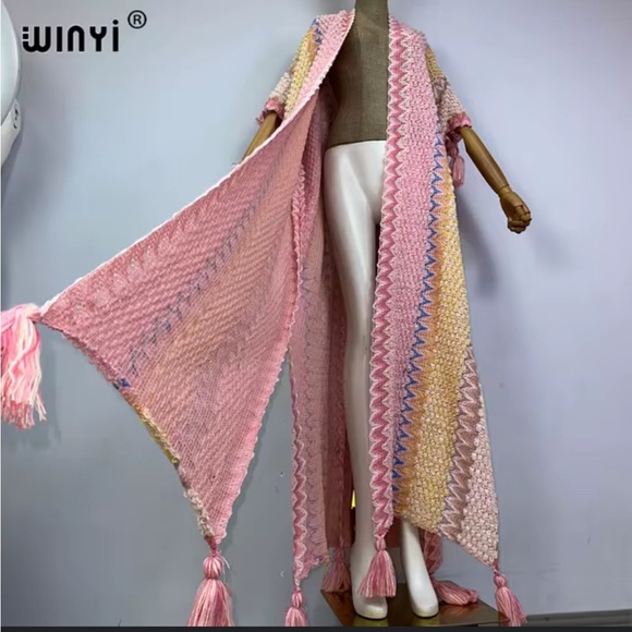 Colorful Zigzag Patterned Kimono - Picture 11 of 11